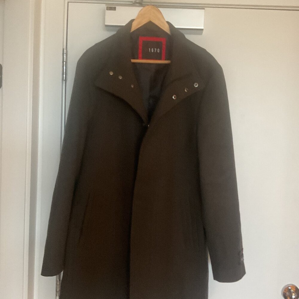 Men's 3/4 Wool Blend Dress Coat